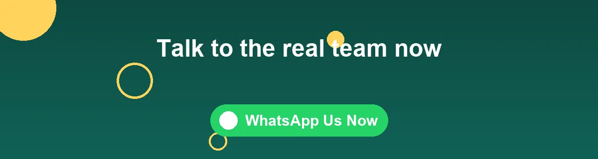 Talk to the real team banner