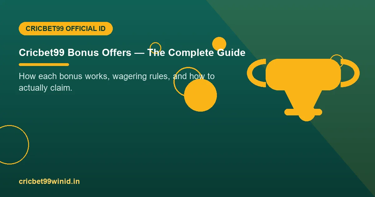 Cricbet99 bonus offers complete guide banner