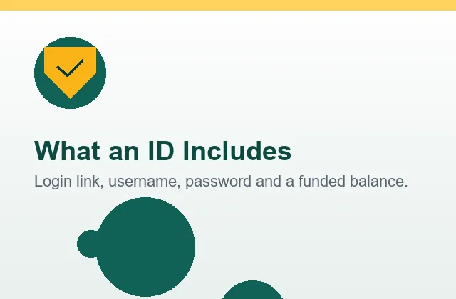 What an ID includes card with shield illustration