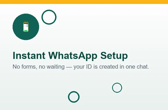 Instant WhatsApp ID setup illustration
