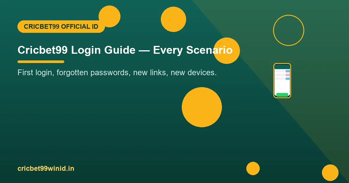 Extended Cricbet99 login guide banner with phone illustration