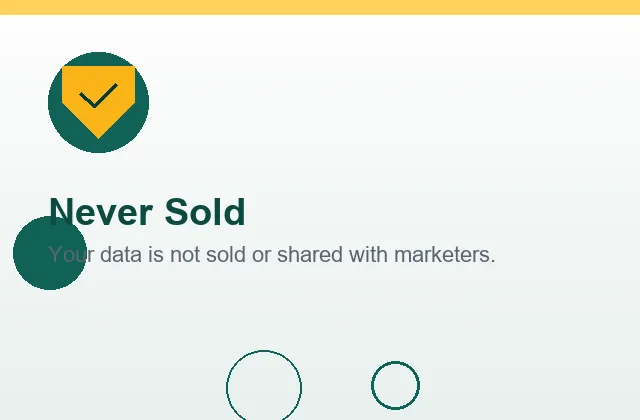 Data never sold illustration