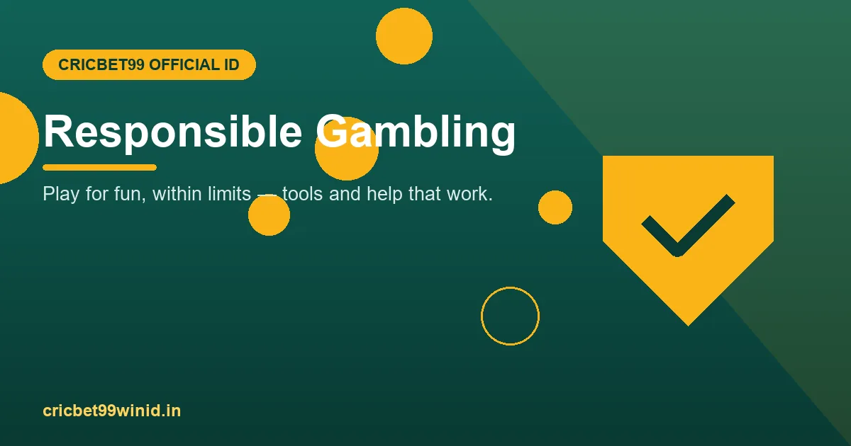 Responsible gambling banner with shield illustration