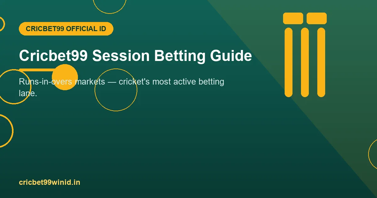 Session betting guide banner with stumps illustration