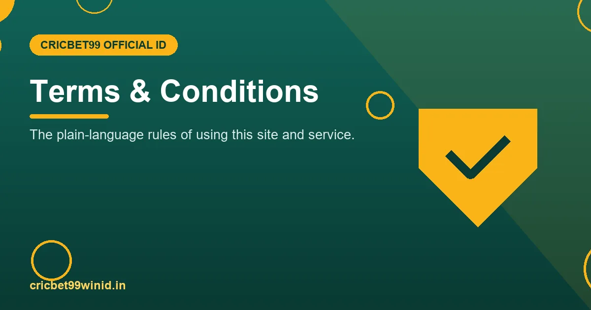 Terms and conditions banner with shield illustration