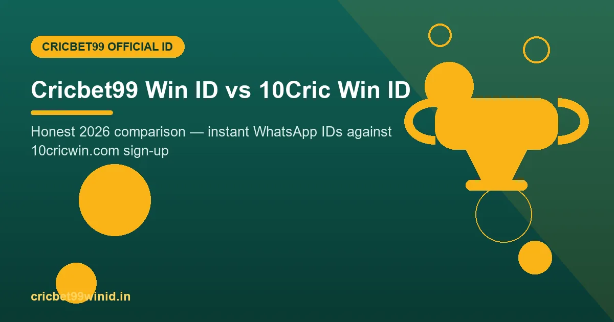 Cricbet99 versus 10Cric Win ID comparison banner