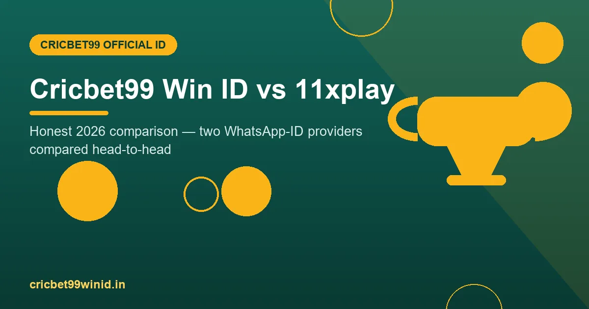 Cricbet99 versus 11xplay comparison banner