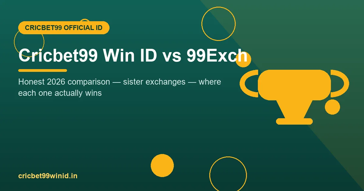 Cricbet99 versus 99Exch comparison banner