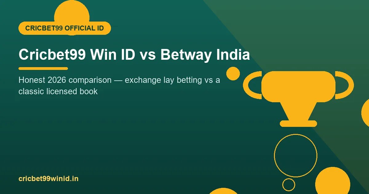Cricbet99 versus Betway India comparison banner