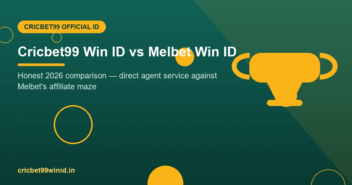 Cricbet99 versus Melbet Win ID comparison banner