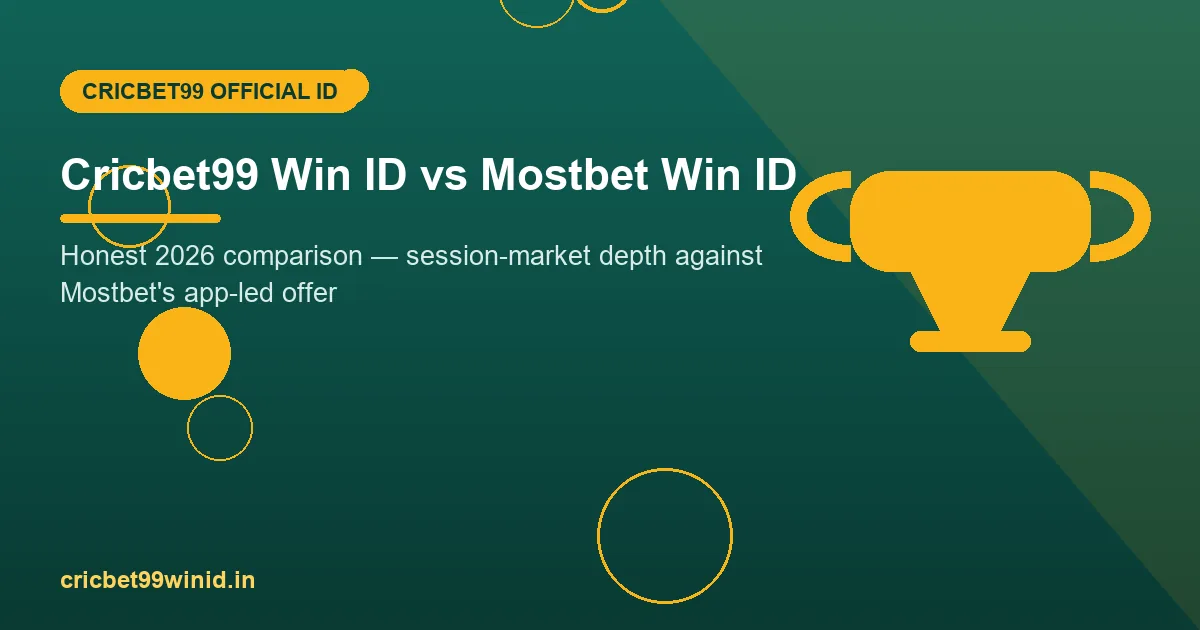 Cricbet99 versus Mostbet Win ID comparison banner