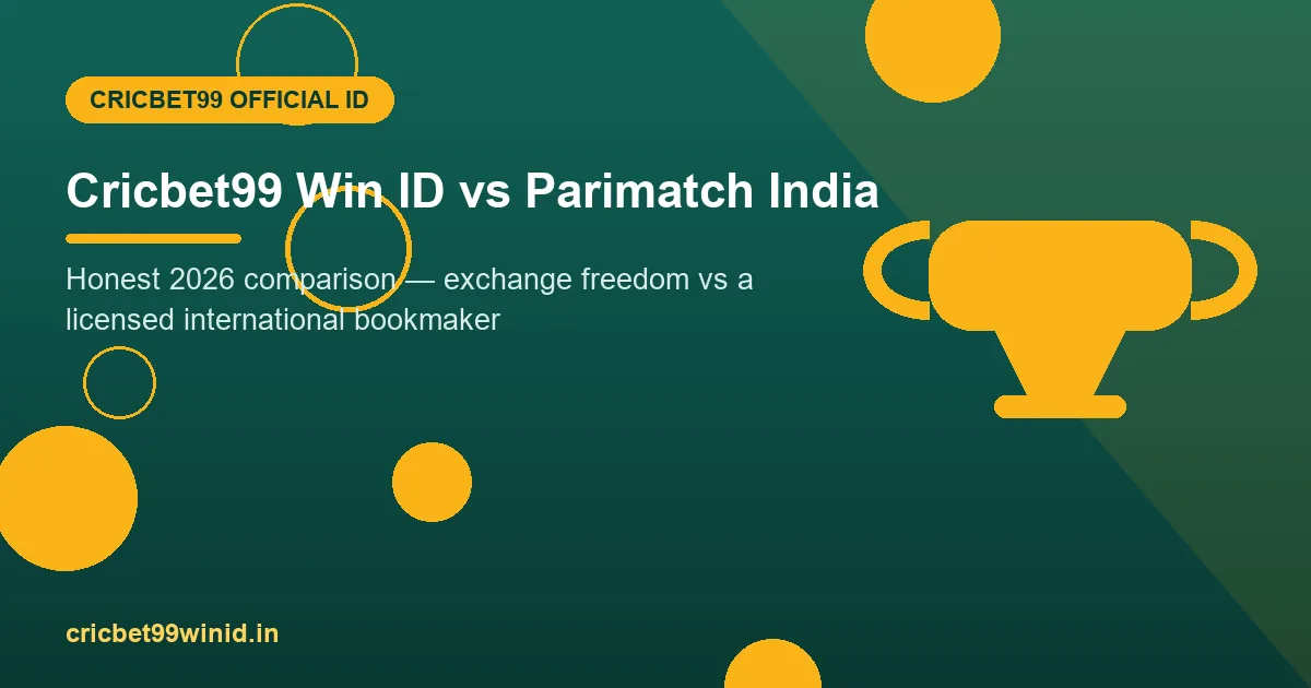 Cricbet99 versus Parimatch India comparison banner