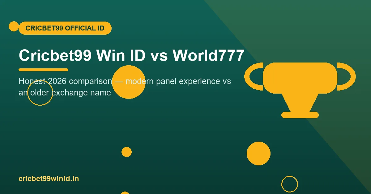 Cricbet99 versus World777 comparison banner