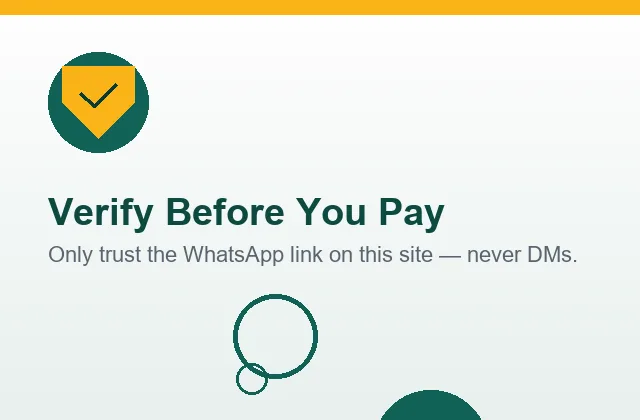 Verify before you pay illustration