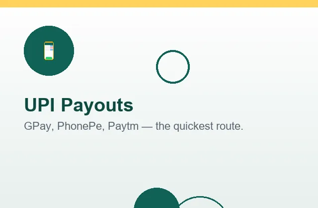 UPI payout method card